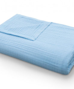 Покрывало-одеяло муслиновое голубое  Вальтери,  фото 1